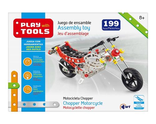 Motocicleta Chopper Metálico para Armar