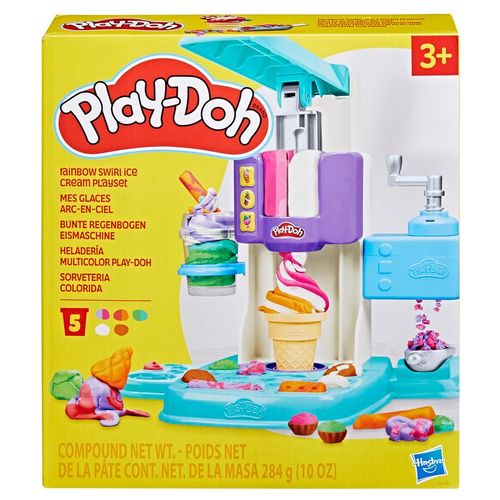 Play-Doh  Set de Juegos Heladería con Maquina de Helados  Accesorios y 5 Latas