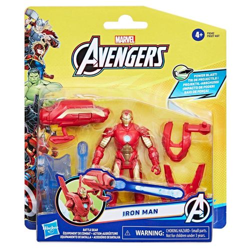 Avengers Muñeco Iron Man 4" Cañón Lanza Rayos