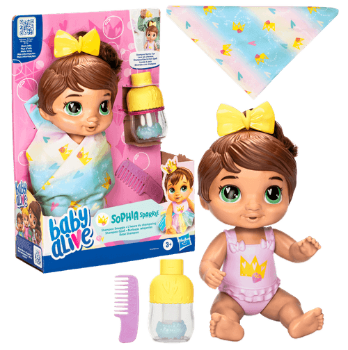 Muñeca Baby Alive Castaña Hora del Baño