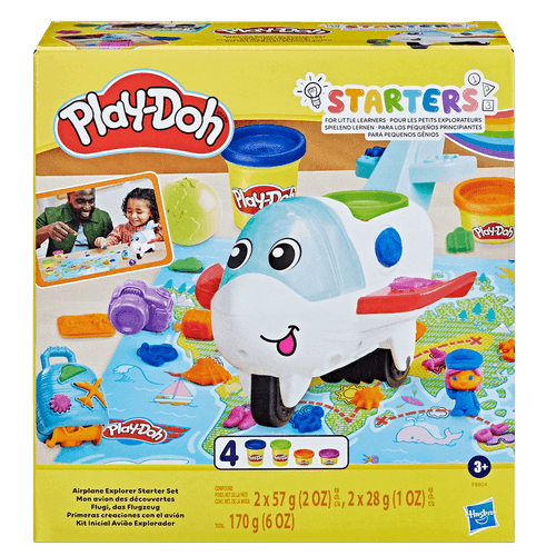 Play-Doh Set de Juegos Avión con 3 Accesorios y 4 Latas