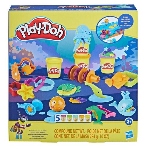Play-Doh Set de Juegos Amigos del Mar con 12 Accesorios y 5 Latas