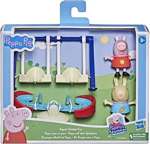 Peppa Pig Set de Juegos Parque de Juegos con Peppa y Rebeca Liebre