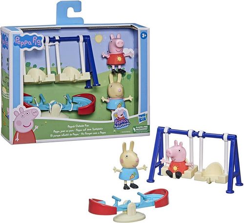 Peppa Pig Set de Juegos Parque de Juegos con Peppa y Rebeca Liebre