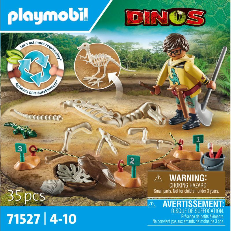 Playmobil-Dinosaurios-Set-de-Juegos-Excavacion-Arqueologica-con-Esqueleto