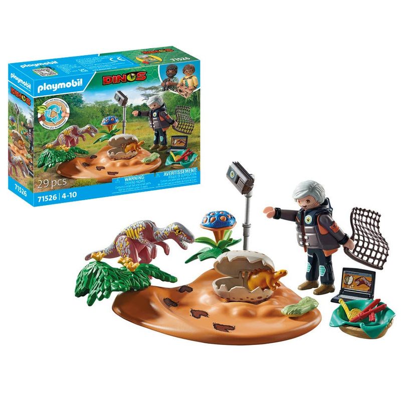 Playmobil-Dinos-Nido-de-estegosaurio-con-ladron-71526