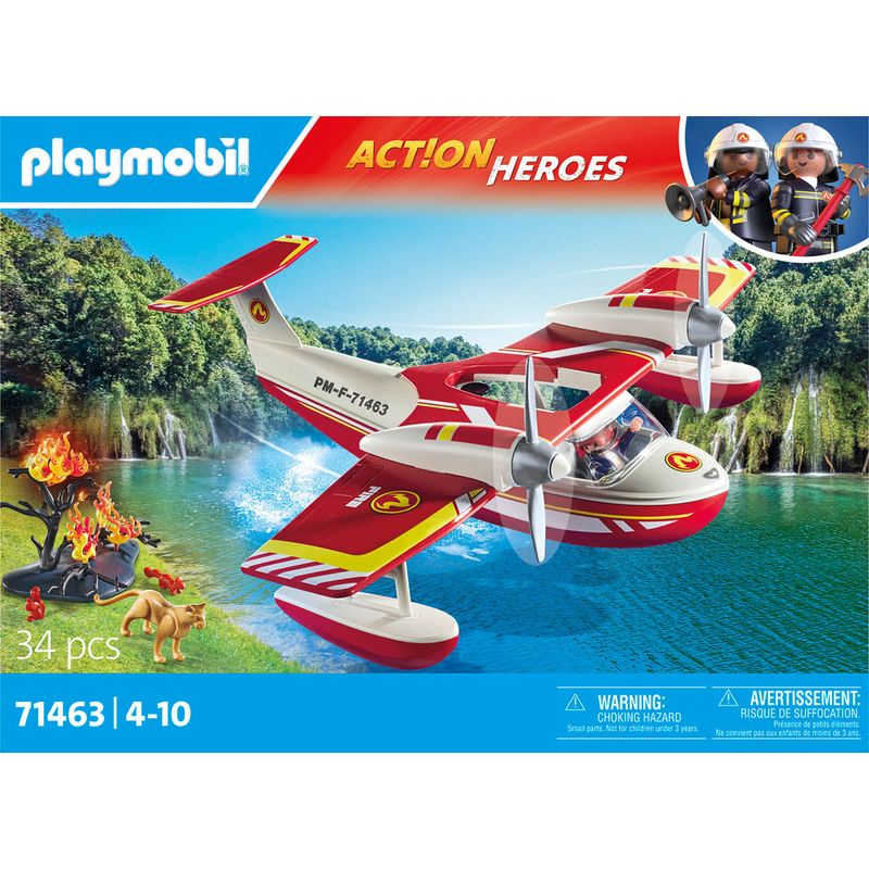 Playmobil-Vehiculo-de-Accion--Hidroavion-de-Bomberos