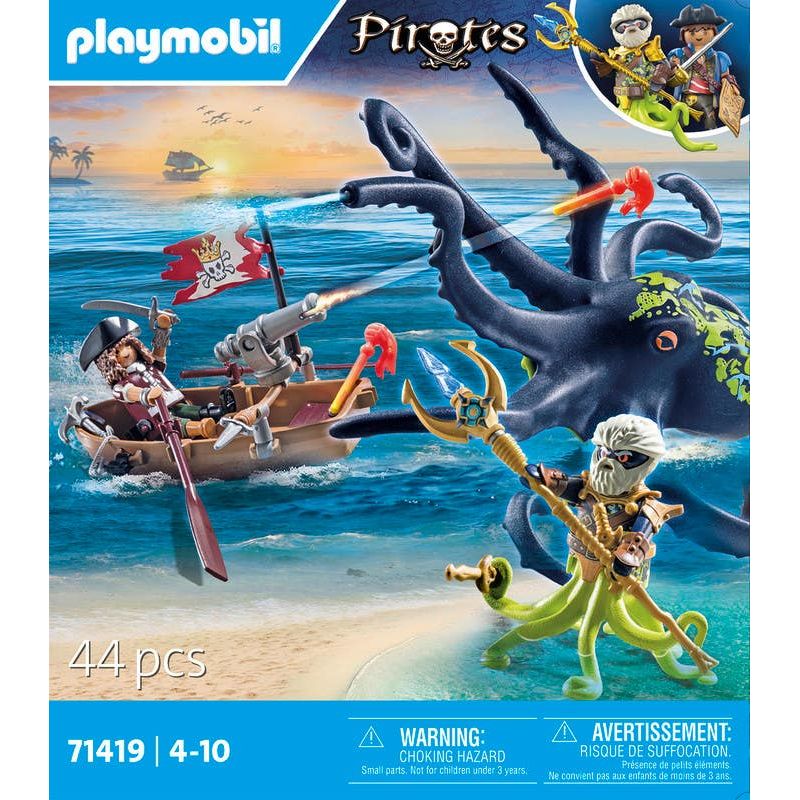 Playmobil-Pirates-Batalla-con-pulpo-gigante-71419