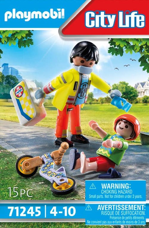 Playmobil Muñeco de Paramédico con paciente