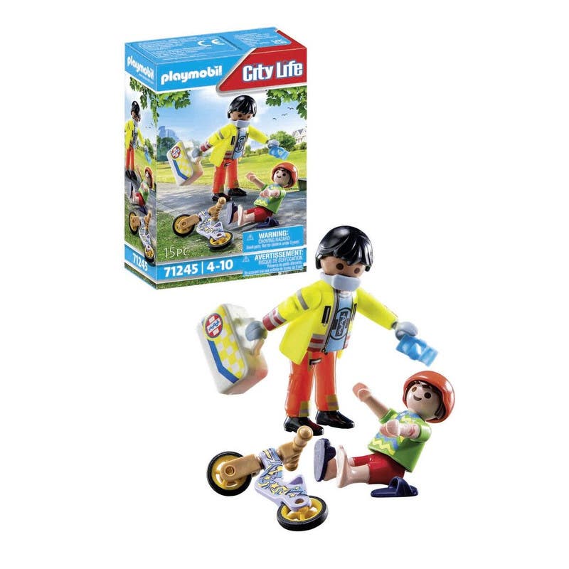 Playmobil-Rescue-Paramedico-con-paciente-71245