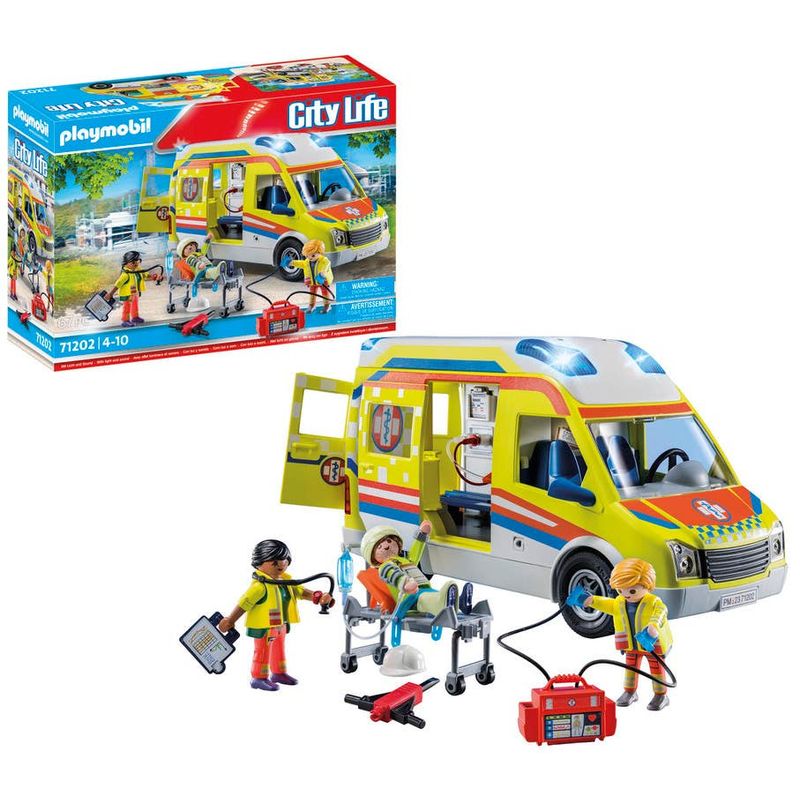 Playmobil-Rescue-Ambulancia-con-luz-y-sonido-71202
