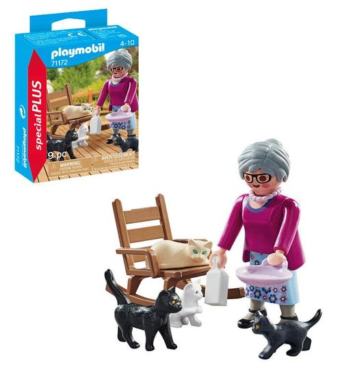 Playmobil Muñeca Abuela con Gatos