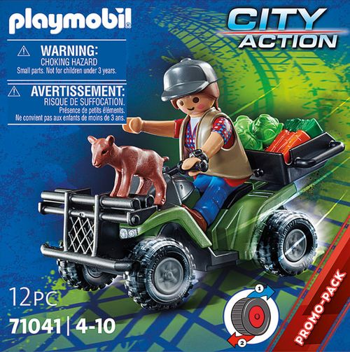Playmobil Vehículo de Acción Cuatrimoto de Granja