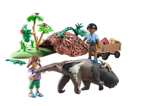 Playmobil Wiltopia Set de Juego Cuidado del Oso Hormiguero