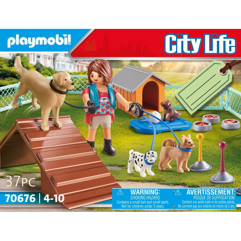 Playmobil-City-Life-Set-de-Juego-Entrenadora-de-Perros