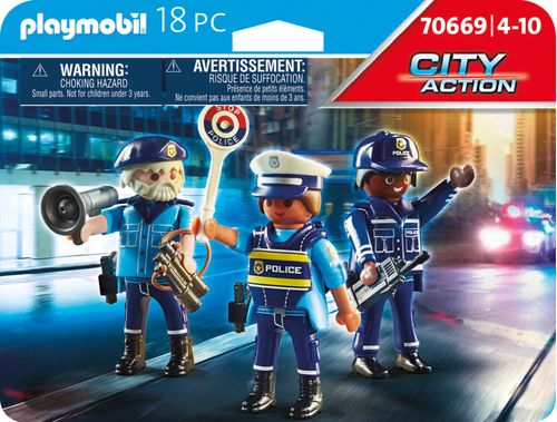 Playmobil Rescue Set de 3 Figuras Policías