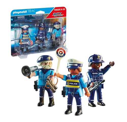 Playmobil Rescue Set de 3 Figuras Policías