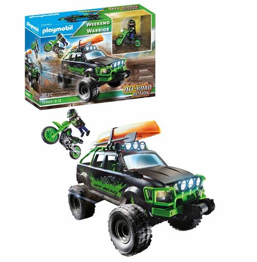 Playmobil Vehículo de Acción Todoterreno Aventuras con Motocross
