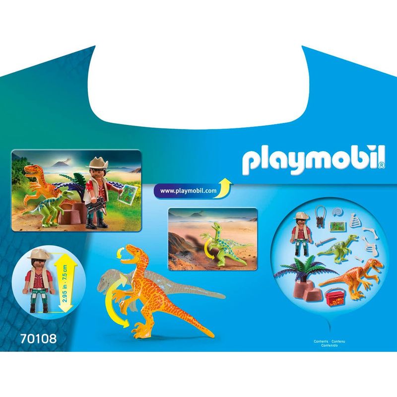Playmobil-Carrying-Case-Dinosaurios-y-Explorador-70108