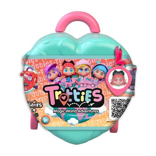 Muñeca Mini Trotties Ojos Emoji  Maleta de Viaje Sophie