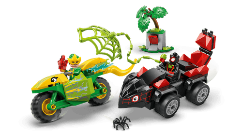 LEGO Spidey Spin y Electro: Duelo de Vehículos Dinosaurio 11198