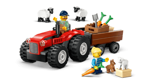LEGO City Tractor Rojo con Remolque y Oveja 60461