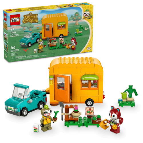 LEGO Animal Crossing Caravana y puesto de flores de Gandulio 77054