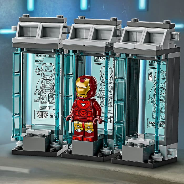 Super Heroes Iron Man Salon De Armaduras Lego Set LEGO Marvel