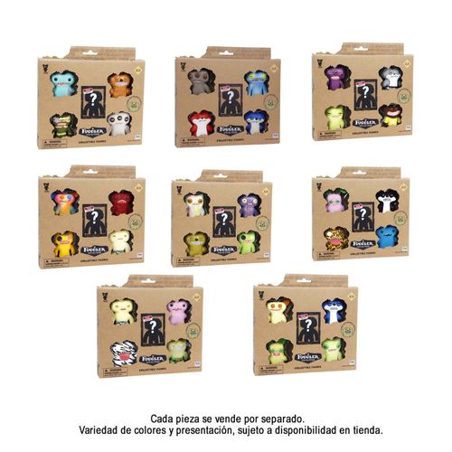 Fuggler collectible 5 pack Alien Brown, Squirrel Red, Weirdo Blue, Fox Blue  & Surprise fuggler