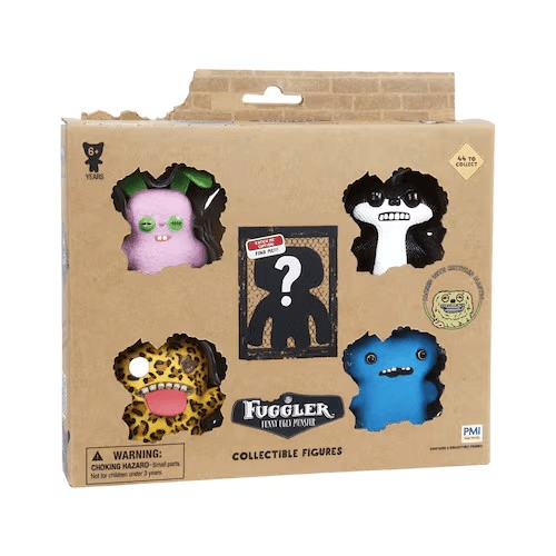 Fuggler collectible 5 pack Rabbit Lilac, Boogah Leopard, Fox Black ...
