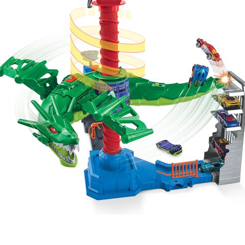 Hot Wheels City Pista de Juguete Robo Tiburón GJL13