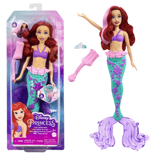 Disney Princesa Muñeca Ariel Cabello Cambios Sorpresa HLW00