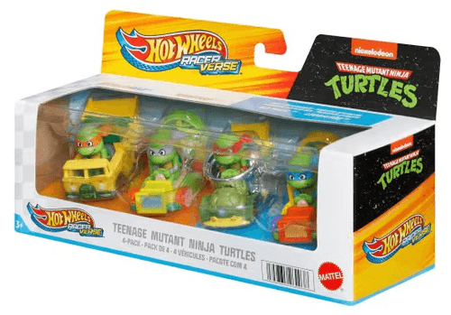 Hot Wheels RacerVerse Tortugas Ninja Paquete 4 Personajes HKD30