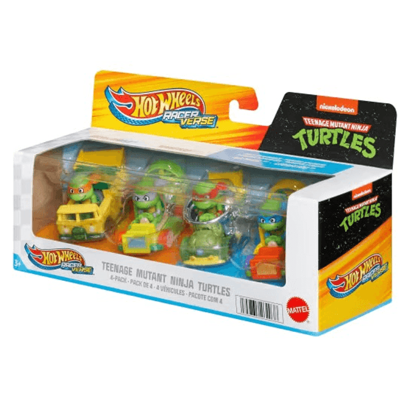 Hot-Wheels-RacerVerse-Tortugas-Ninja-Paquete-4-Personajes-HKD30