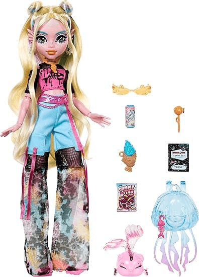 Monster High Muñeca Lagoona Nuevo Look para niñas HPD53