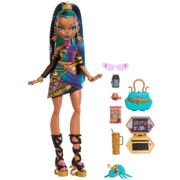 Monster High Muñeca Nefera para niñas HPD53