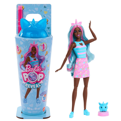 Barbie Pop Reveal Muñeca Serie de Animalitos Unicornio JCN85