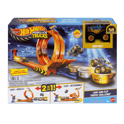 Hot Wheels Monster Trucks Competencia de Big Foot Giros JBX64