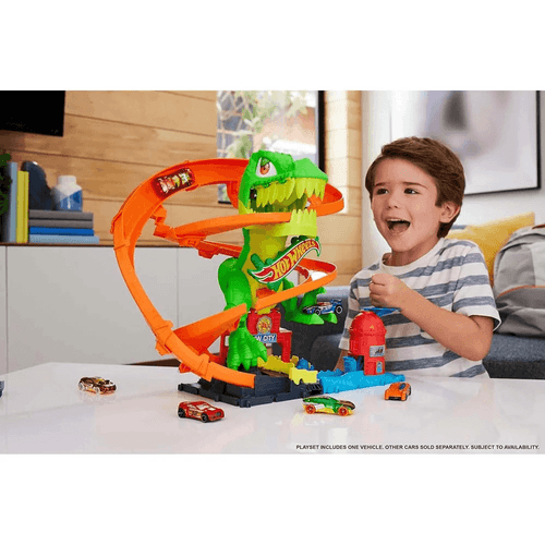 Hot Wheels City Pista T-Rex vs Estación de Bomberos JBM73