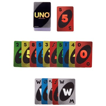 UNO Juego de Cartas Platinum para niños HPY61