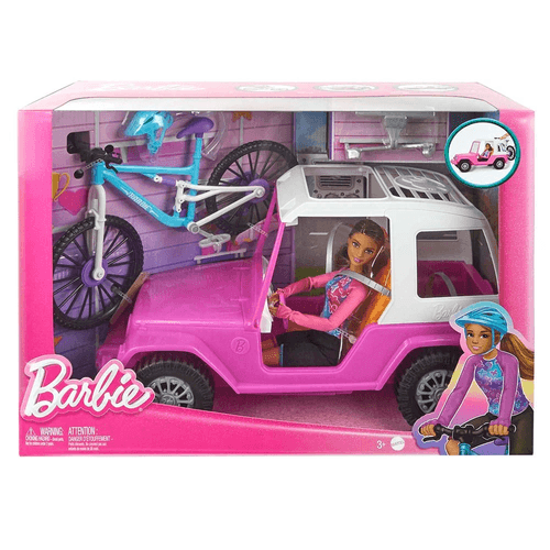 Barbie Set de Juego Muñeca con Bicicleta de Montaña HKB06