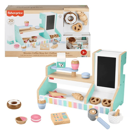 Fisher-Price Juguete Set Mi Primer Cafetería de Madera  HXV22