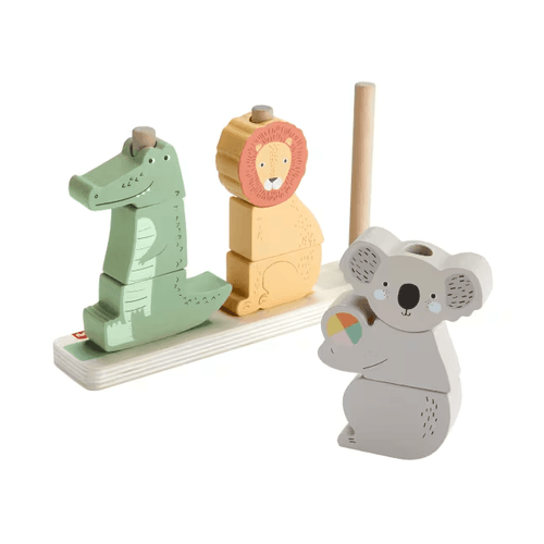 Fisher-Price Juguete Animalitos Apilables de Madera  HXV04