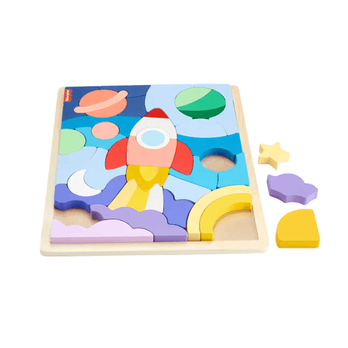 Fisher-Price Juguete Rompecabezas del Espacio de Madera  HXY42