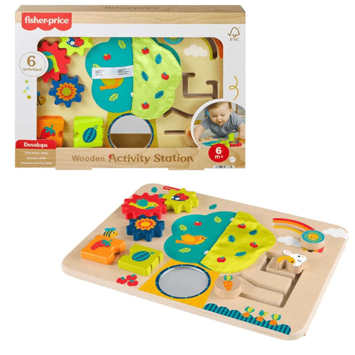 Fisher-Price Tablero de Actividades Divertidas de Madera  JDM53