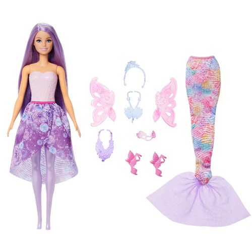 Barbie Muñeca Looks de Hada y Sirena  JCP74