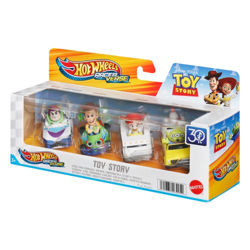 Hot Wheels RacerVerse Toy Story Paquete con 4 Personajes HKD30