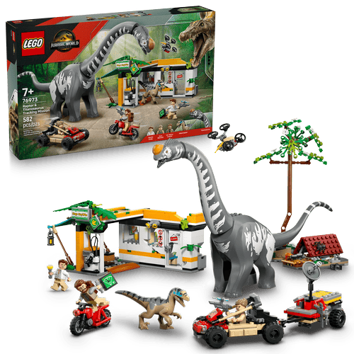 LEGO Jurassic World Misión de Seguimiento: Raptor y Titanosaurus 76973