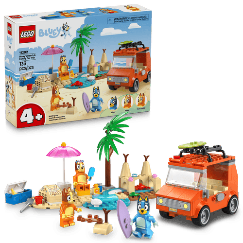 LEGO Bluey Excursión Familiar a la Playa de Bluey 11202