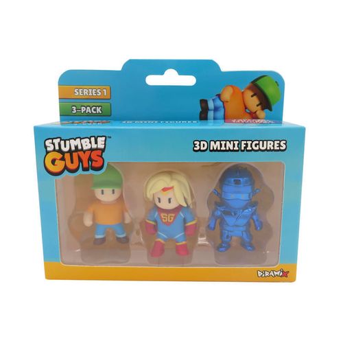 Famosa Stumble Guys 3 pack  Mr. Stumble,  Super Gal y Dynamitron Figura 5 cm